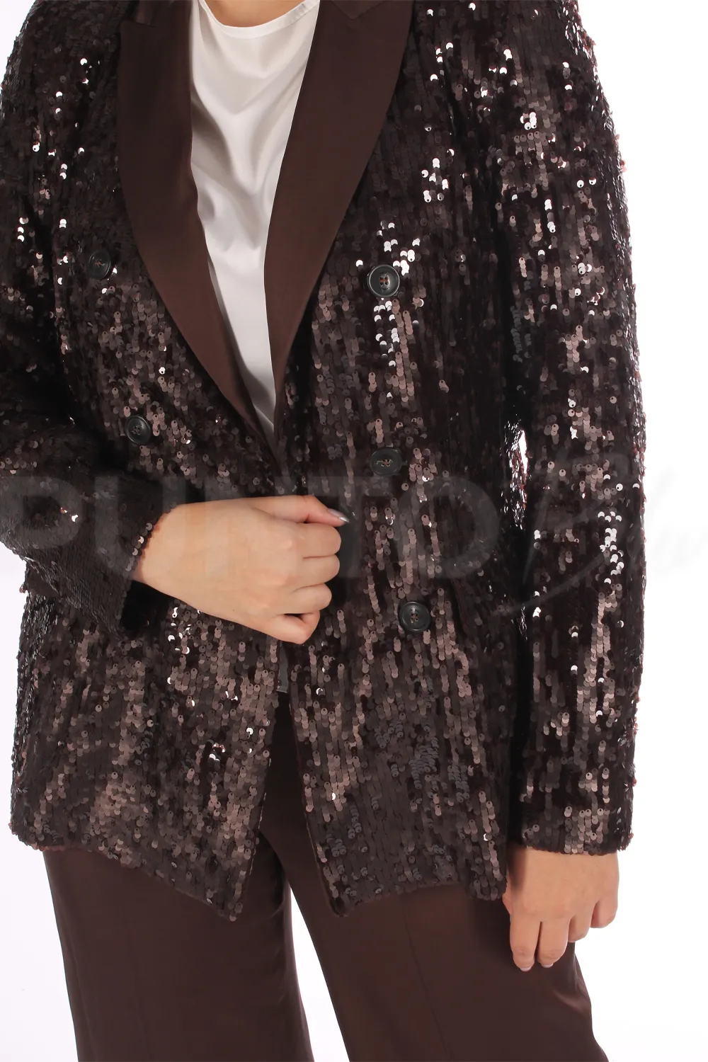 SEVENTY | GIACCA DOPPIOPETTO PAILLETTES  - Punto Blu